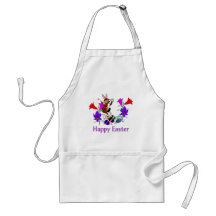 Painted Bunny Eggs Aprons