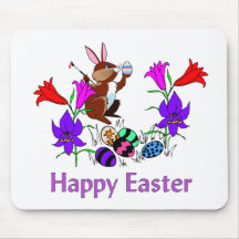 Painted Bunny Eggs Mousepads