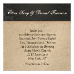 Painted Peacock Elegant Black & White Wedding Invi Personalized Invites
