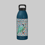 Painted Peacock Turqoise Liberty Bottle water bottles