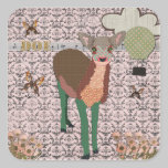 Painted Pink Doe Sticker stickers