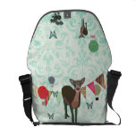 Painted Pink Floral Fawn Balloon Race  Messenger B Messenger Bags