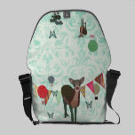 Painted Pink Floral Fawn Balloon Race  Messenger B messenger bags