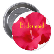 Painted Red Hibiscus Pins
