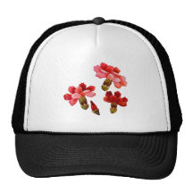 Painted Red & Pink Carnations Trucker Hat