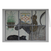 Painted Window Scene Card