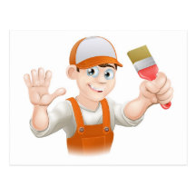 Painter or decorator man post cards