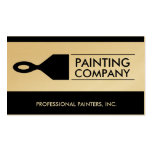 Painter Painting Contractor Paint Brush Gold Paper Business Card