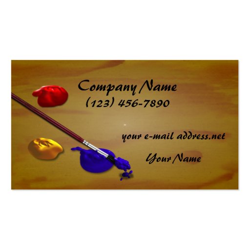 Painters Palette Business Card Templates