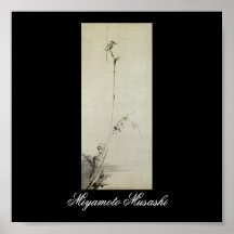 Painting by Miyamoto Musashi, c. 1600's Posters