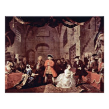 Paintings By John Gay'S Beggar'S Opera "Scene V" Personalized Invitation