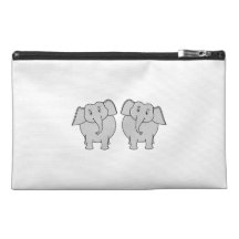 Pair of Cute Elephants. Couple. Travel Accessory Bag