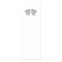Pair of Cute Elephants. Couple. Business Card Template