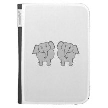 Pair of Cute Elephants. Couple. Cases For The Kindle
