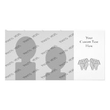 Pair of Cute Elephants. Couple. Photo Cards