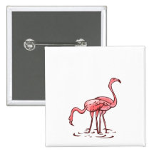 Pair of Flamingos Buttons