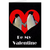 Pair of Penguins Valentine's Day Card