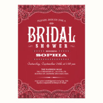Paisley Cowgirl Bridal Shower Invitations invitations