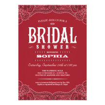 Paisley Cowgirl Bridal Shower Invitations