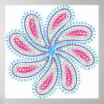 Paisley Flower posters