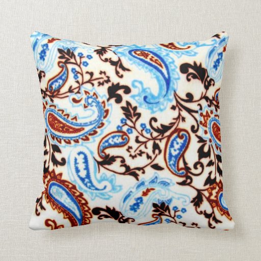 Paisley Mocha Blue Zazzle