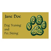 Paisley Puppy Print Business Card