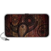 paisley wood panels portable speaker