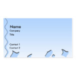 Pale Blue and White Wave Pattern. business cards