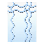 Pale Blue and White Wave Pattern. Personalised Invitation