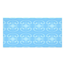 Pale Blue Swirl Pattern. Customized Photo Card