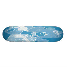 Pale Blue Teddy Bear for Boys Custom Skateboard