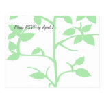 Pale Green Tree RSVP Postcards