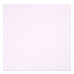 Pale pink Diagonal Stripes. Custom Invitation