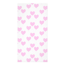 Pale Pink Heart Balloon Pattern. Customized Photo Card