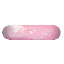 Pale Pink Teddy Bear for Girls Skate Board Decks
