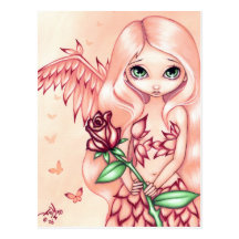 "Pale Rose" Postcard