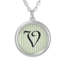 Pale teal and cream stripes jewelry
