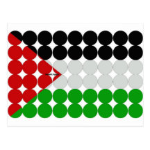 Palestine Flag Circles Postcard