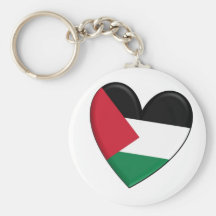 Palestine Heart Flag Keychains