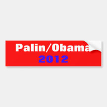 Palin/Obama 2012 Bumper Stickers