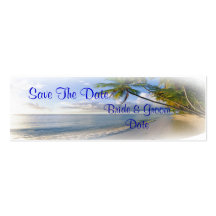 Palm Beach Wedding Theme Save the Date Cards Business Card Template