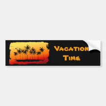 Palm Shadows at Sunset Bumper Stickers