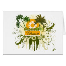 Palm Tree Ghana Greeting Card