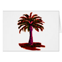 Palm Tree Red The MUSEUM Zazzle Gifts Greeting Card