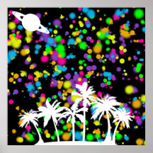 Palm Tree & Saturn Posters