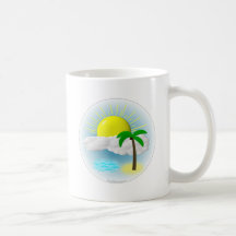 Palm Tree, Sun and Beach Mugs