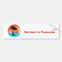 Palm Tree Sunset Bumper Sticker