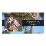 Palm Trees Against Blue Sky Custom Photo Card