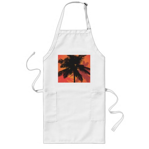 Palm Trees Sunset Silhouettes Apron