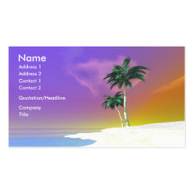 Palms on White - Business Business Card